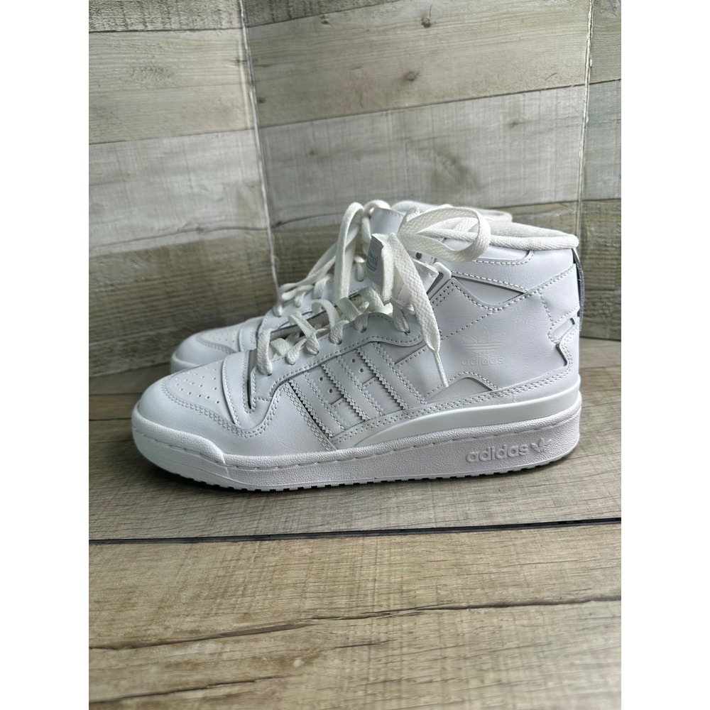 Adidas Forum Mid Triple White Leather Sneakers IG3754 Mens Size 7